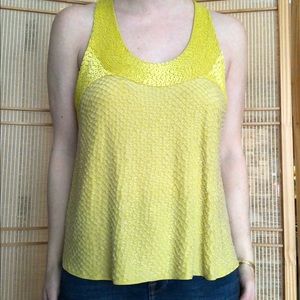 Madison Marcus Yellow Beaded Tank Top